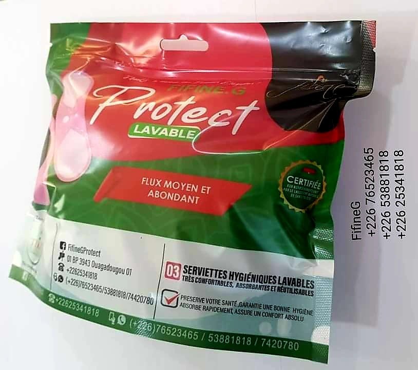 Serviette menstruelle lavable pour femme qui ont un flux moyen abondant