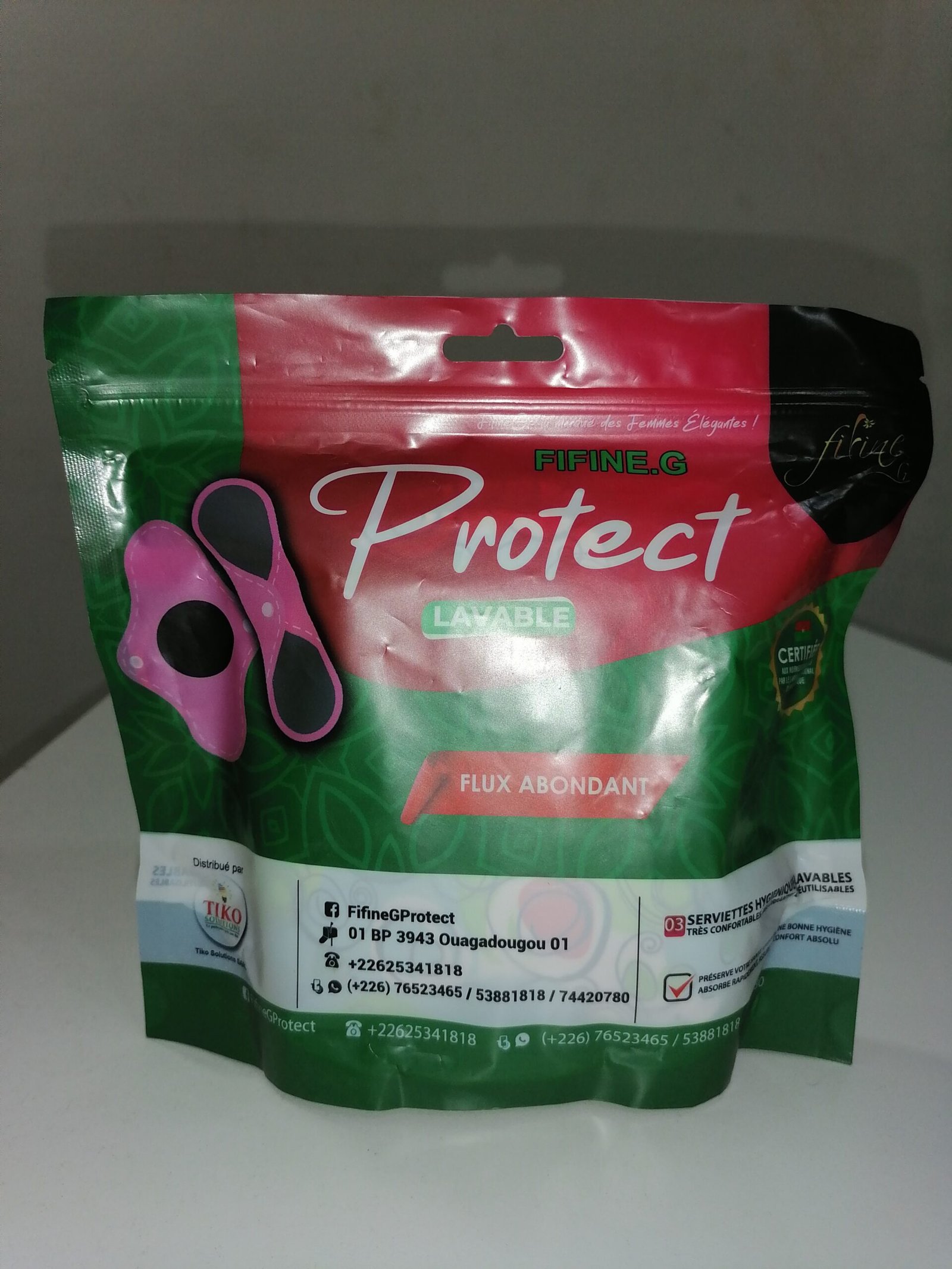 Serviette menstruelle lavable pour femme qui ont plus de flux très abondant – Image 4